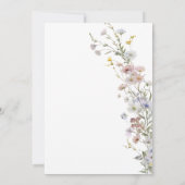 ワイルドフラワーエレガントベイビーシャワー招待状 招待状 (裏面)