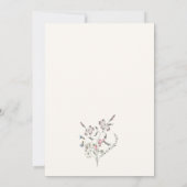 ワイルドフラワーエレガントベイビーシャワー招待状 招待状 (裏面)