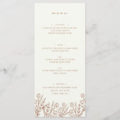 ワイルドフラワーエレガントベージュのディナー結婚メニュー メニュー (正面)