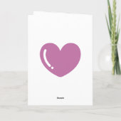 ワイルドフラワーエレガントボタニカルバレンタイン カード (裏面)