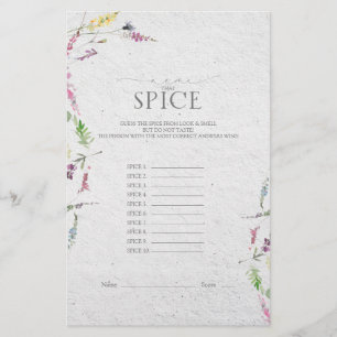 ワイルドフラワーエレガントボタニカルブライダルシャワーゲーム