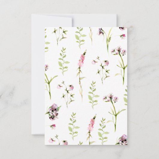 ワイルドフラワーエレガントボタニカルリース日付を保存 案内状 (裏面)