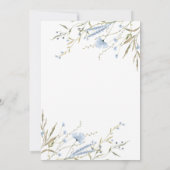 ワイルドフラワーエレガントボタニカル結婚式招待状 招待状 (裏面)