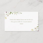 ワイルドフラワーエレガントボホはゲームの数を推測するキス エンクロージャーカード (裏面)