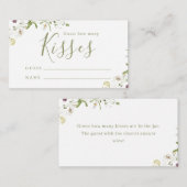 ワイルドフラワーエレガントボホはゲームの数を推測するキス エンクロージャーカード (正面/裏面)