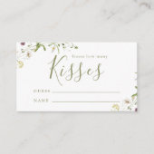 ワイルドフラワーエレガントボホはゲームの数を推測するキス エンクロージャーカード (正面)