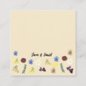 ワイルドフラワーエレガントボホエグ結婚シェル エンクロージャーカード (裏面)