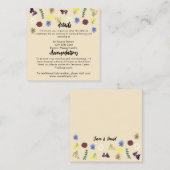 ワイルドフラワーエレガントボホエグ結婚シェル エンクロージャーカード (正面/裏面)