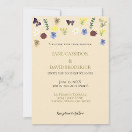 ワイルドフラワーエレガントボホエグ結婚シェル 招待状