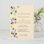 ワイルドフラワーエレガントボホエグ結婚シェル 招待状 (スタンド正面)