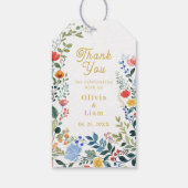 ワイルドフラワーエレガントボホカラフル庭園の結婚式 ギフトタグ (裏面)