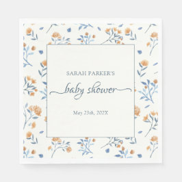 ワイルドフラワーエレガントボホベイビーシャワー スタンダードランチョンナプキン