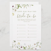 ワイルドフラワーエレガントボホ新婦の試合は何歳だった (正面/裏面)