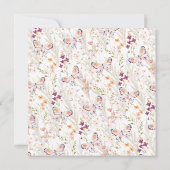 ワイルドフラワーエレガントボホ日付を保存 セーブザデート (裏面)