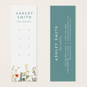 ワイルドフラワーエレガントマルチイヤリングディスプレイカード (正面&裏面)