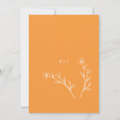 ワイルドフラワーエレガントミニマル結婚式招待状 招待状 (裏面)