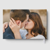 ワイルドフラワーエレガントメドウクリームフォト結婚ズ ゲストブック (裏面)