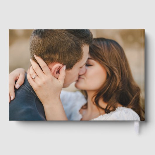 ワイルドフラワーエレガントメドウクリームフォト結婚ズ ゲストブック (裏面)