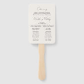 ワイルドフラワーエレガントメドウクリーム結婚式 プログラム ハンドファン (裏面)