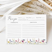 ワイルドフラワーエレガントメドウブライダルシャワーレシピ エンクロージャーカード