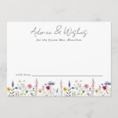 ワイルドフラワーエレガントメドウブライダルシャワー アドバイスカード (正面)