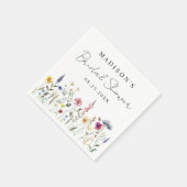 ワイルドフラワーエレガントメドウブライダルシャワー スタンダードカクテルナプキン (角)