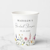 ワイルドフラワーエレガントメドウブライダルシャワー 紙コップ (裏面)