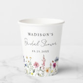 ワイルドフラワーエレガントメドウブライダルシャワー 紙コップ (正面)