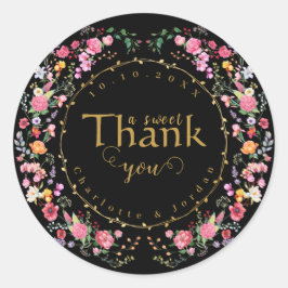 ワイルドフラワーエレガントメドウ春庭園の結婚式 ラウンドシール