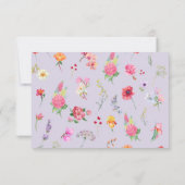 ワイルドフラワーエレガントメドウ春庭園の結婚式 出欠カード (裏面)