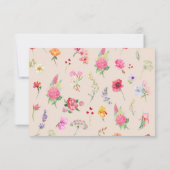 ワイルドフラワーエレガントメドウ春庭園の結婚式 出欠カード (裏面)