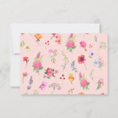 ワイルドフラワーエレガントメドウ春庭園の結婚式 出欠カード (裏面)