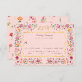 ワイルドフラワーエレガントメドウ春庭園の結婚式 出欠カード
