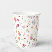 ワイルドフラワーエレガントメドウ春庭園の結婚式 紙コップ (裏面)