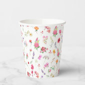 ワイルドフラワーエレガントメドウ春庭園の結婚式 紙コップ (左)