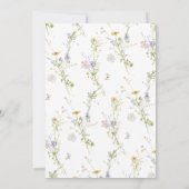 ワイルドフラワーエレガントモダンフローラブライダルシャワー 招待状 (裏面)