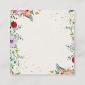 ワイルドフラワーエレガントモノグラムフローラ結婚ズ詳細 エンクロージャーカード (裏面)