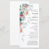 ワイルドフラワーエレガントユーカリプウェディングプログラム (正面/裏面)