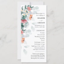 ワイルドフラワーエレガントユーカリプウェディングプログラム