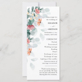 ワイルドフラワーエレガントユーカリプウェディングプログラム