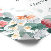 ワイルドフラワーエレガントユーカリ歓迎ポスター ポスター (角)