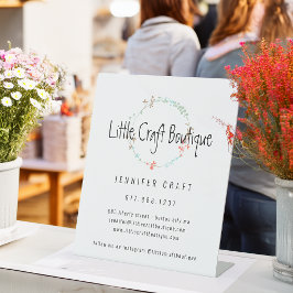 ワイルドフラワーエレガントラインアートリース 台座サイン