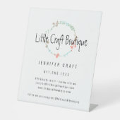 ワイルドフラワーエレガントラインアートリース 台座サイン (正面)