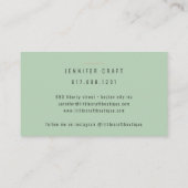 ワイルドフラワーエレガントラインアートリース 名刺 (裏面)