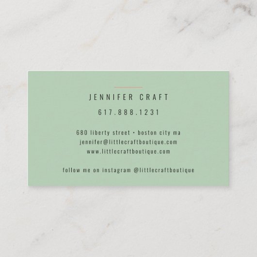 ワイルドフラワーエレガントラインアートリース 名刺 (裏面)