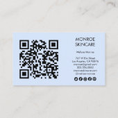 ワイルドフラワーエレガントラインアートQRコードソーシャルアイコン 名刺 (裏面)