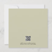 ワイルドフラワーエレガントラブイン開花ブライダルシャワー 招待状 (裏面)