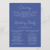 ワイルドフラワーエレガントリースサマー結婚ズ・ウェルカム プログラム (裏面)