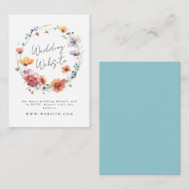ワイルドフラワーエレガントリースサマー結婚ズWebサイト エンクロージャーカード