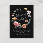 ワイルドフラワーエレガントリース夏結婚のウェブサイトE エンクロージャーカード (正面)
